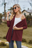 Open Front Long Sleeve Cardigan - Trendsi - Flyclothing LLC