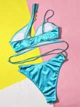 Chain Detail Crisscross Bikini Set - Trendsi - Flyclothing LLC