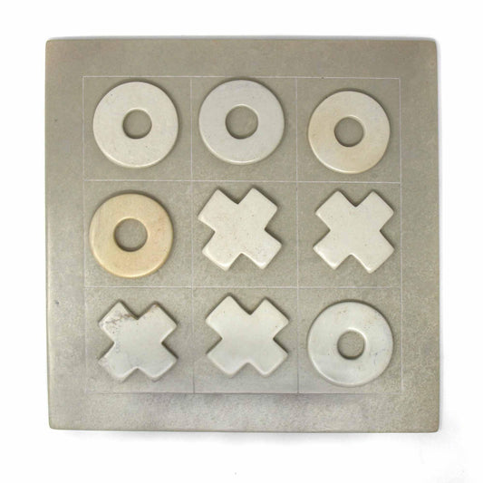 Handcarved Soapstone Tic-Tac-Toe Game Set - SMOLArt