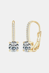 2 Carat Moissanite 925 Sterling Silver Earrings - Trendsi - Flyclothing LLC