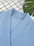 Textured Dropped Shoulder Cardigan and Shorts Set - Trendsi