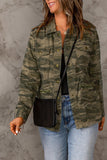 Camouflage Snap Down Jacket - Trendsi