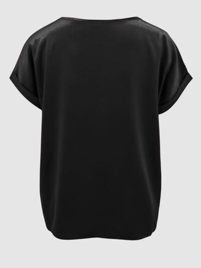 Round Neck Short Sleeve T-Shirt - Trendsi