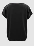 Round Neck Short Sleeve T-Shirt - Trendsi