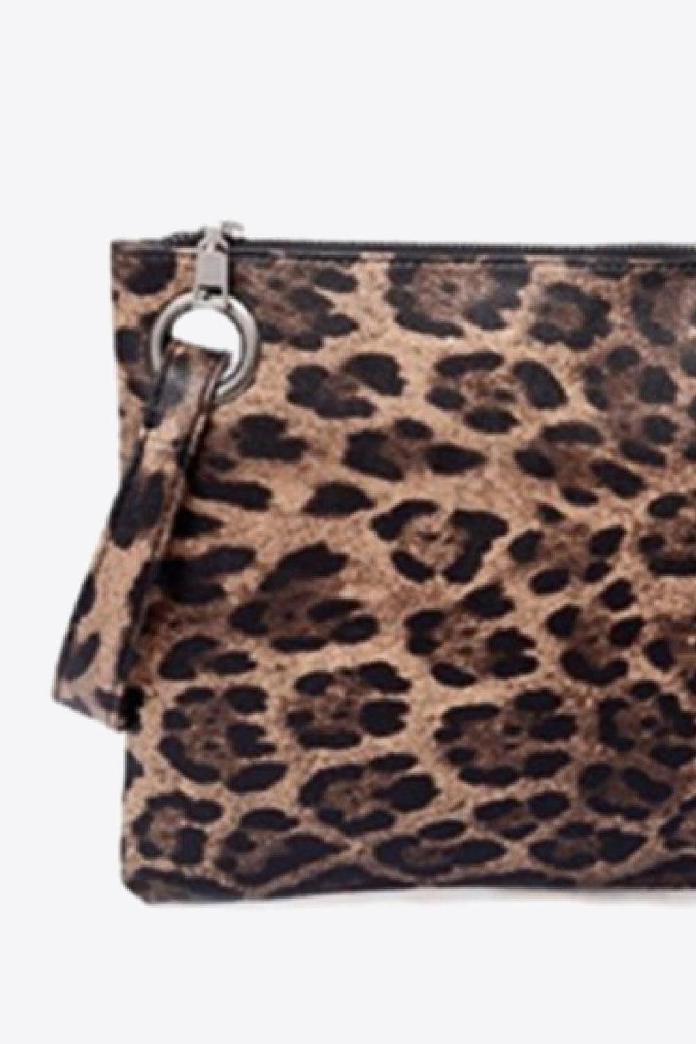 Leopard PU Leather Clutch - Flyclothing LLC