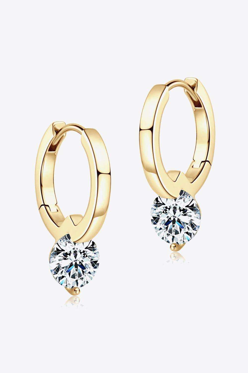 2 Carat Moissanite 925 Sterling Silver Drop Earrings - Trendsi - Flyclothing LLC