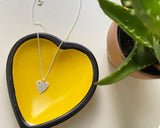 Silverpolished Heart Necklace - Asha Handicrafts