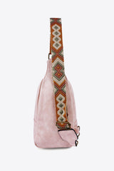 Adjustable Strap PU Leather Sling Bag - Trendsi