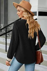 V-Neck Long Sleeve T-Shirt - Trendsi - Flyclothing LLC