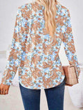Full Size Square Neck Long Sleeve Blouse - Trendsi - Flyclothing LLC