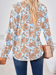 Full Size Square Neck Long Sleeve Blouse - Trendsi