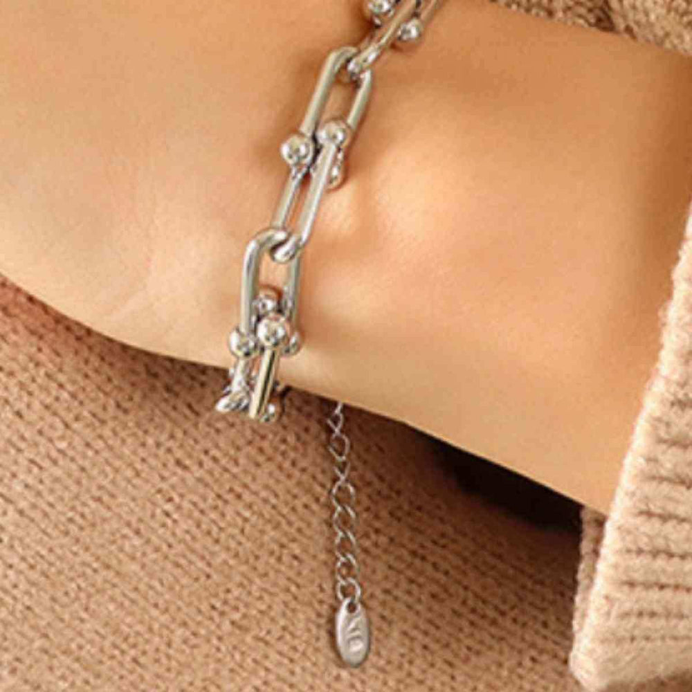 Chunky Chain Titanium Steel Bracelet - Trendsi - Flyclothing LLC