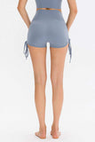 Drawstring Wide Waistband Side Tie Sports Shorts - Trendsi - Flyclothing LLC