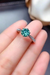 All For You 2 Carat Moissanite 925 Sterling Silver Ring - Trendsi - Flyclothing LLC