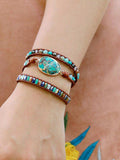 Triple-Layer Natural Stone Bracelet - Trendsi - Flyclothing LLC