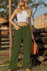 Loose Fit Drawstring Jeans with Pocket - Trendsi - Flyclothing LLC