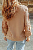 Crisscross V-Neck Waffle-Knit Top - Trendsi - Flyclothing LLC