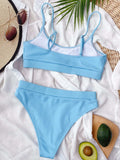 Scoop Neck Spaghetti Strap Two-Piece Swim Set - Trendsi - Flyclothing LLC