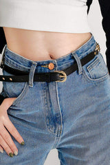 PU Leather Chain Belt - Trendsi - Flyclothing LLC