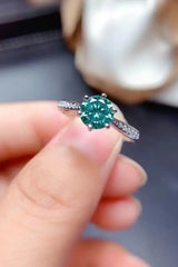 All For You 2 Carat Moissanite 925 Sterling Silver Ring - Trendsi - Flyclothing LLC
