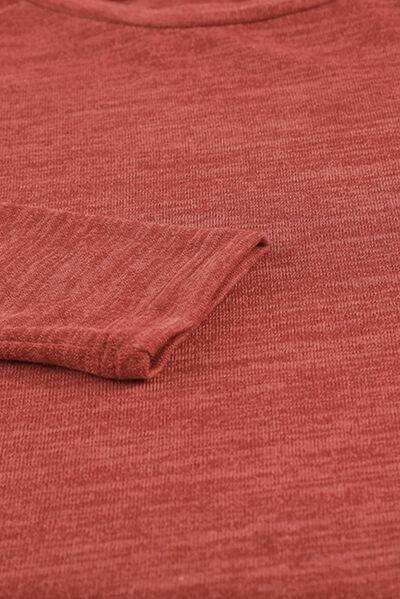 Round Neck Top and Drawstring Plaid Pants Lounge Set - Trendsi - Flyclothing LLC