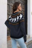 Ribbed Round Neck Long Sleeve Pullover Sweater - Trendsi - Flyclothing LLC