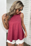 Cutout Round Neck Sleeveless Top - Trendsi