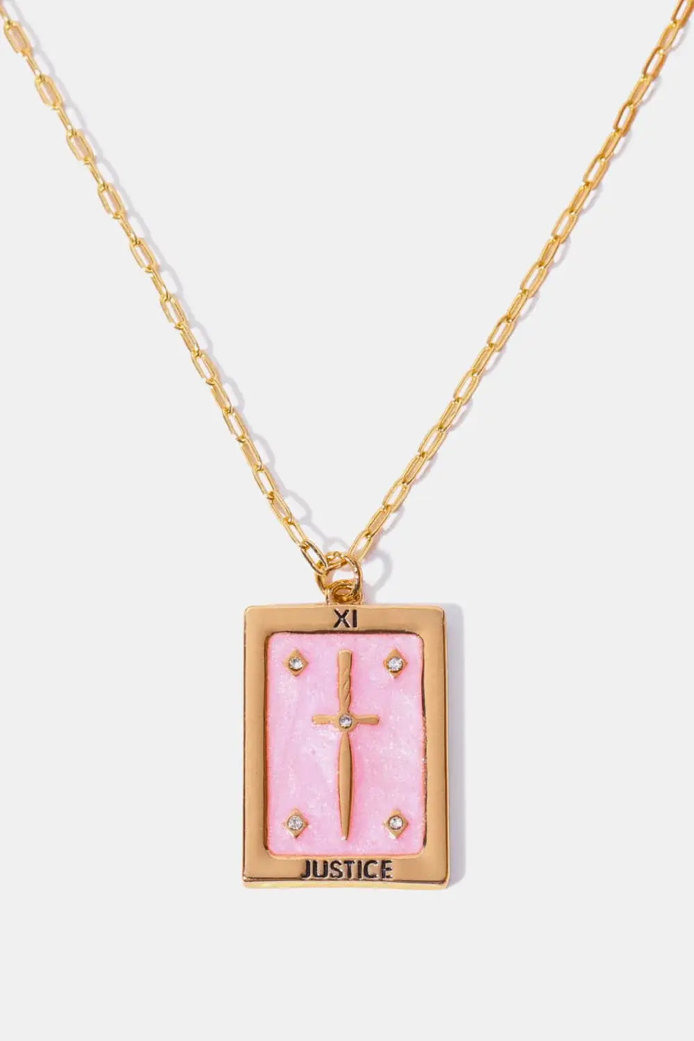 Tarot Card Pendant Copper Necklace - Trendsi - Flyclothing LLC