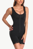 Full Size Zip-Up Lace Detail Shapewear - Trendsi