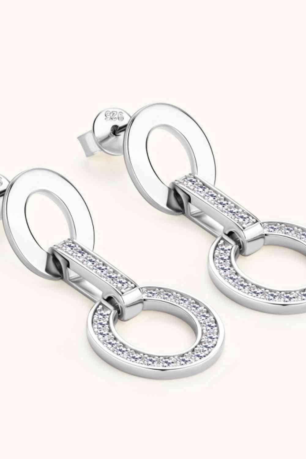 Moissanite 925 Sterling Silver Earrings - Trendsi - Flyclothing LLC