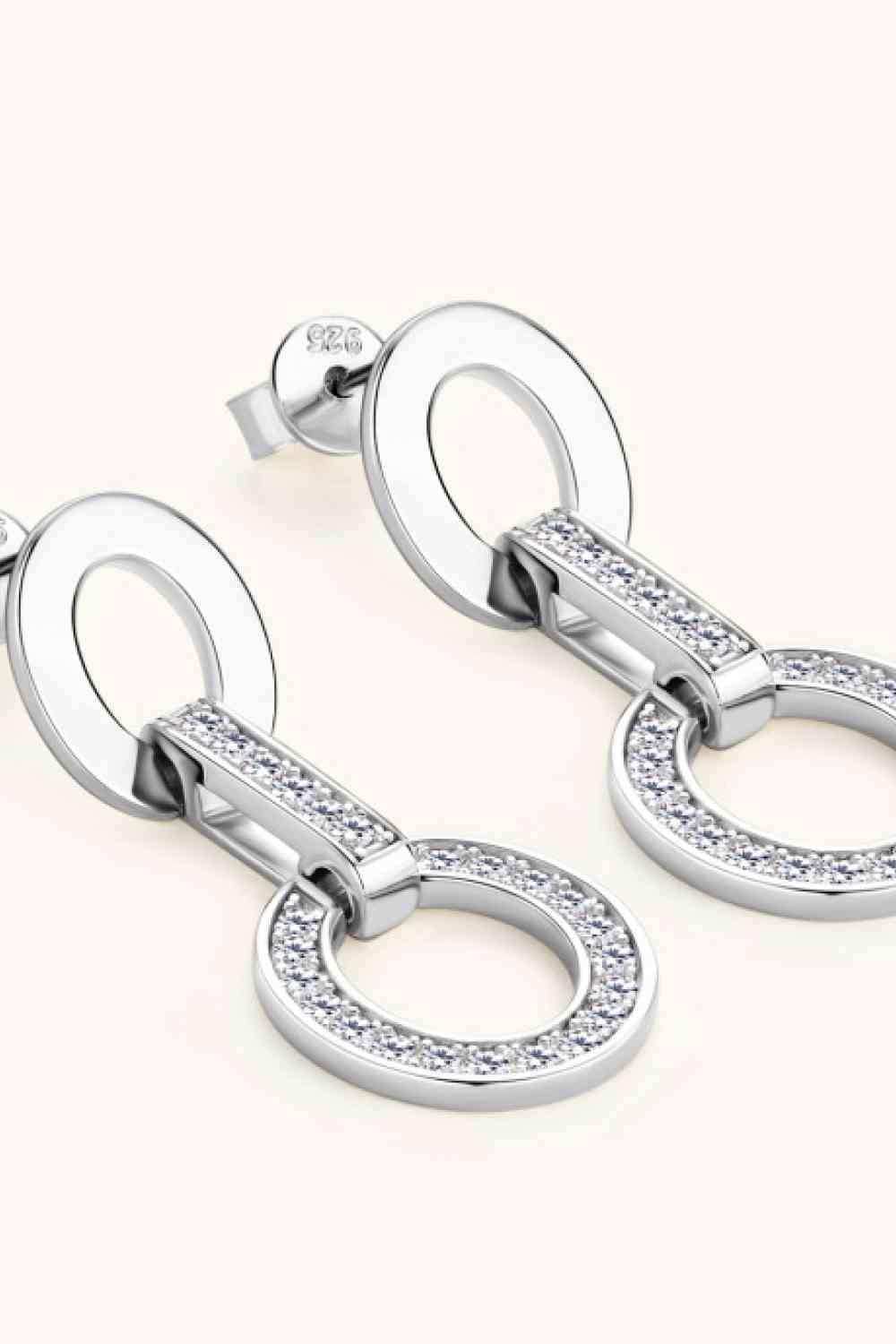Moissanite 925 Sterling Silver Earrings - Trendsi - Flyclothing LLC