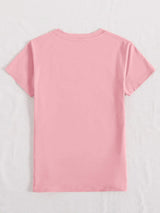 Rabbit Round Neck Short Sleeve T-Shirt - Trendsi - Flyclothing LLC