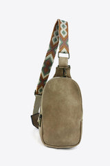 Adjustable Strap PU Leather Sling Bag - Trendsi