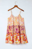 Floral Spaghetti Strap Tiered Dress - Trendsi - Flyclothing LLC