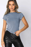 Crewneck Short Sleeve Tee - Trendsi - Flyclothing LLC