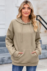 Dropped Shoudler Pocketed Hoodie - Trendsi - Flyclothing LLC