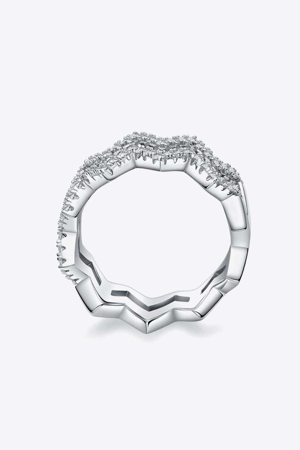 Moissanite Zigzag Stacking Rings - Trendsi - Flyclothing LLC