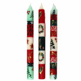 Set of Three Boxed Tall Hand-Painted Candles - Ukhisimui Design - Nobunto - Nobunto