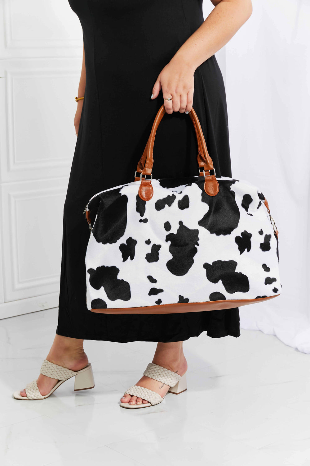 Animal Print Plush Weekender Bag - Trendsi