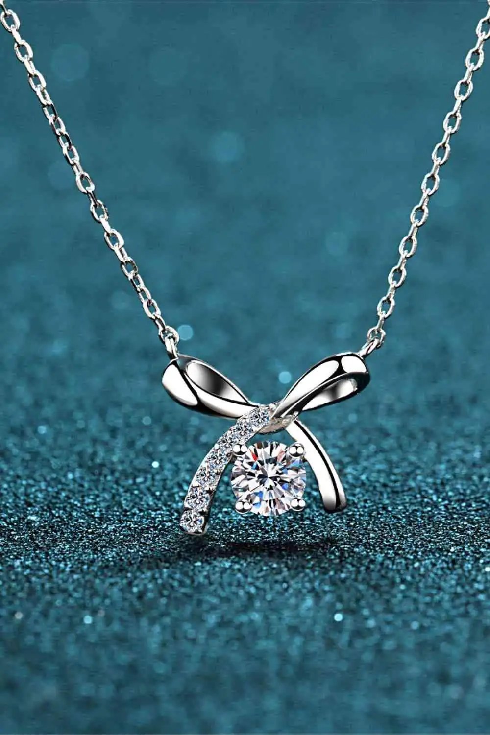 Moissanite 925 Sterling Silver Necklace - Trendsi