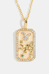 Rhinestone Constellation Pendant Copper Necklace - Trendsi - Flyclothing LLC