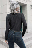Drawstring V-Neck Long Sleeve Knit Top - Trendsi - Flyclothing LLC