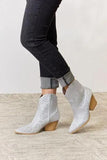 East Lion Corp Rhinestone Ankle Cowboy Boots - Trendsi