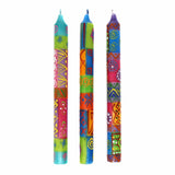 Tall Hand Painted Candles - Three in Box - Shahida Design - Nobunto