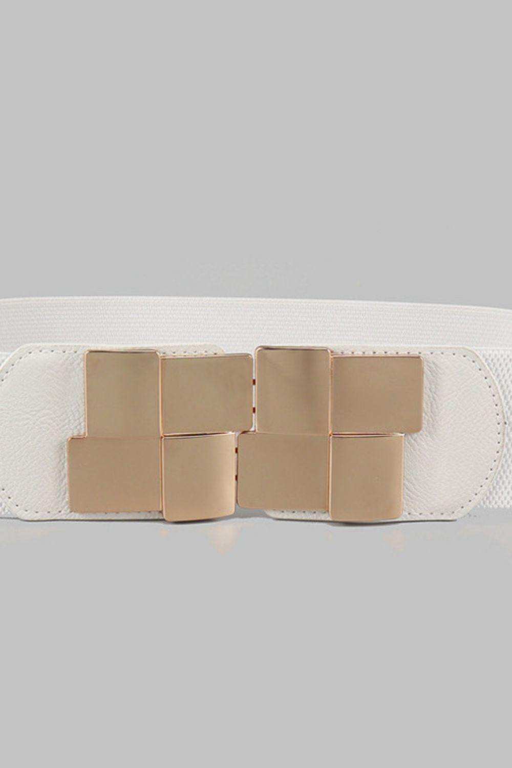 Geometric Buckle Elastic Wide Belt - Trendsi - Flyclothing LLC