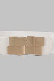 Geometric Buckle Elastic Wide Belt - Trendsi - Flyclothing LLC