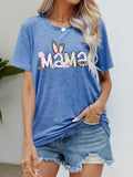 Easter MAMA Graphic Round Neck T-Shirt - Trendsi