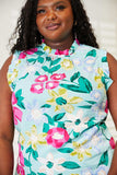 Double Take Floral Print Ruffle Shoulder Blouse - Trendsi - Flyclothing LLC