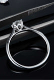 Moissanite 925 Sterling Silver Solitaire Ring - Trendsi - Flyclothing LLC