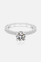 1 Carat Moissanite 925 Sterling Silver Ring - Trendsi - Flyclothing LLC